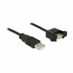 Delock USB produžni kabel A-A 0,5 m dvostruko oklopljeni crni 85461