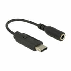 Delock adapter AUDIO USB TypeC - Jack 3,5 mm stereo 14 cm crni 65842