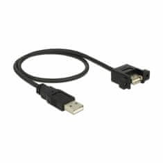 Delock USB produžni kabel A-A 0,5 m dvostruko oklopljeni crni 85461