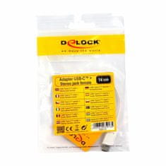 Delock adapter AUDIO USB TypeC - Jack 3.5Ž stereo 14 cm bijeli 65913