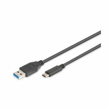 Digitus USB 3.1 A-C kabel 1 m crni