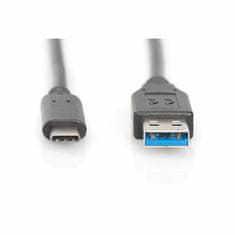 Digitus USB 3.1 A-C kabel 1 m crni
