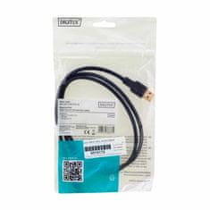 Digitus USB 3.1 A-C kabel 1 m crni