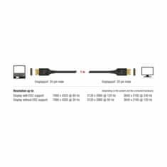 Delock DisplayPort kabel 1m 8K 60Hz crni 85658