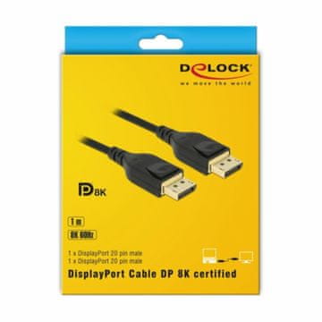 Delock DisplayPort kabel 1m 8K 60Hz crni 85658
