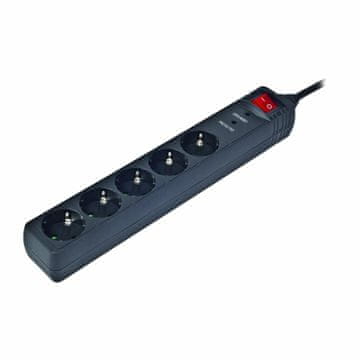 Energenie Prenaponska zaštita 5x220V 4,5m s prekidačem crna SPG5-C-15