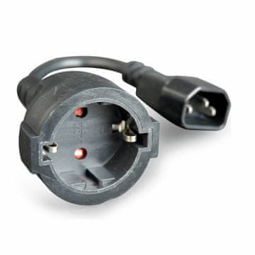 CABLEXPERT Kabel za napajanje 220V C14 SCHUKO F UPS adapter 15cm crni PC-SFC14M