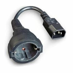 CABLEXPERT Kabel za napajanje 220V C14 SCHUKO F UPS adapter 15cm crni PC-SFC14M