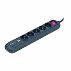 Energenie produžni kabel 5x220V+ 2xUSB 1,5m s prekidačem crni SPG5-U2-5