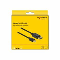 Delock miniDisplayPort-DisplayPort kabel 2 m 4K 60Hz crni 82438