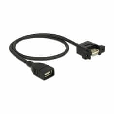 Delock USB produžni kabel A-A 0,5 m ugrađeni crni ugrađeni 85459