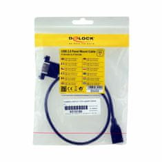 Delock USB produžni kabel A-A 0,5 m ugrađeni crni ugrađeni 85459
