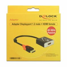 Delock adapter DisplayPort-HDMI 4K 60Hz 20 cm 62719