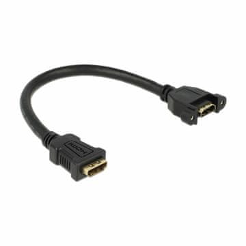 Delock Kabel HDMI-A ženski > HDMI-A ženski za ugradnju na ploču 4K 0,25 m 85100