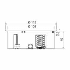 Bachmann TWIST ugradbena utičnica bijela za kuhinjski pult 1x220V 2xUSB punjač 931.231
