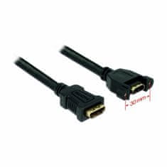 Delock Kabel HDMI-A ženski > HDMI-A ženski za ugradnju na ploču 4K 0,25 m 85100