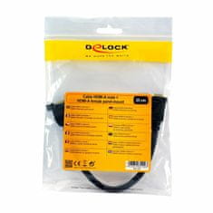 Delock Kabel HDMI-A ženski > HDMI-A ženski za ugradnju na ploču 4K 0,25 m 85100