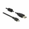 Delock USB kabel A-B mini 2m dvostruko zaštićeni crni 84914