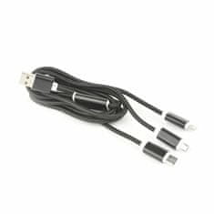 CABLEXPERT USB kabel Lightning/micro/TypeC 1m crni za napajanje CC-USB2-AM31-1M