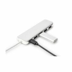 Digitus USB 3.0 hub 4xA + TypeC srebrni DA-70242-1