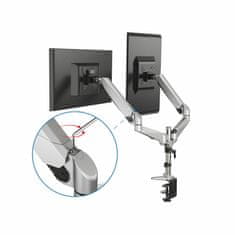 Digitus nosač za 2 monitora na stolu, srebrno/crni DA-90353