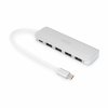 USB 3.0 hub 4xA + TypeC srebrni DA-70242-1