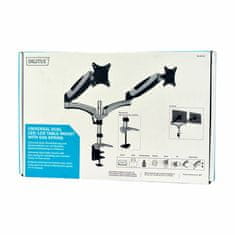 Digitus nosač za 2 monitora na stolu, srebrno/crni DA-90353