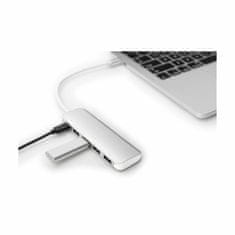 Digitus USB 3.0 hub 4xA + TypeC srebrni DA-70242-1