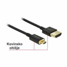Delock HDMI kabel D-micro 3D 4K slim 1,5 m crni 84782