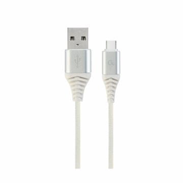 CABLEXPERT USB A-C kabel 2 m, pamučna zaštita, bijela CC-USB2B-AMCM-2M-BW2