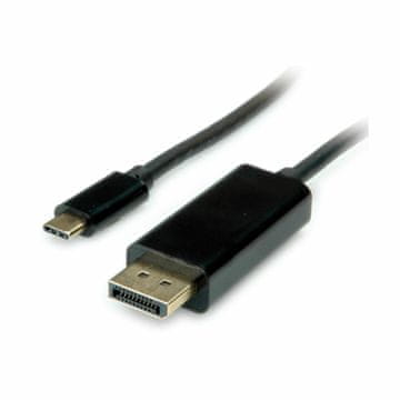 Value USB Type-C-DisplayPort kabel 2 m 4k crni 11.99.5846-10