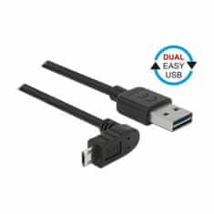 Delock USB kabel A-B mikro kutni EASY 3m dvostrani 83857