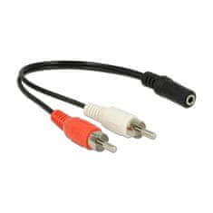 Delock AUDIO adapter 2xRCA M-Jack 3.5Ž 20cm 85806