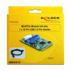 Delock kartica mini PCIe modul 1x19-pinski USB 3.0 muški konektor 95234