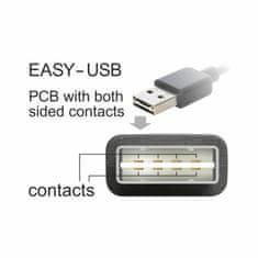 Delock USB kabel A-B mikro kutni EASY 3m dvostrani 83857