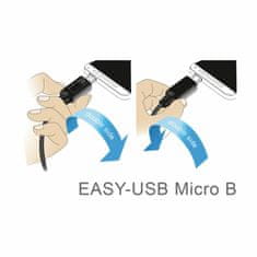 Delock USB kabel A-B mikro kutni EASY 3m dvostrani 83857
