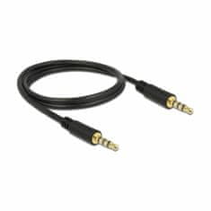 Delock AUDIO kabel 3,5M-3,5M 4-pinski 1m crni 83435