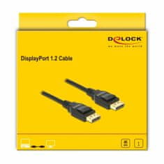 Delock DisplayPort kabel 1m 4K 60Hz 20-pinski spojen crni 82423