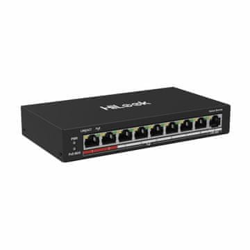 HiLook mrežni prekidač switch 100M 9-portni 8x PoE mini metalno kućište NS-0109P-60(B)