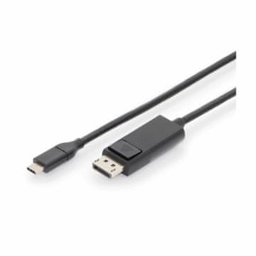 Digitus USB Type-C-DisplayPort kabel 1,8 m crni