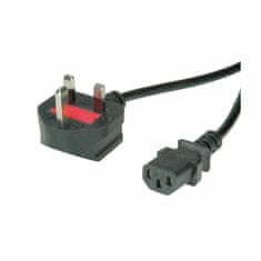 Value Kabel za napajanje 220V C13 180° UK 1,95 m