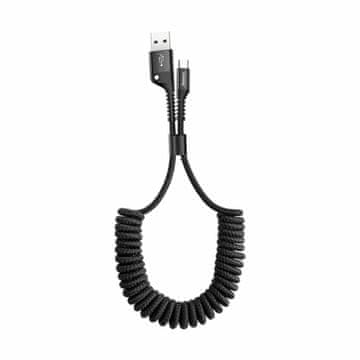 BASEUS USB A-C kabel 1m 2A spiralni crni CATSR-01