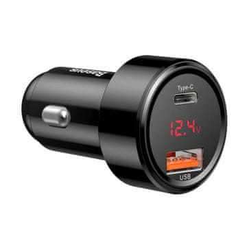 BASEUS Auto punjač 12V 24V 45W PD QC TipA TipC crni CCMLC20C-01