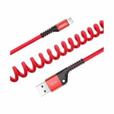 BASEUS USB/Lightning kabel 1m 2A spiralni crveni CALSR-09