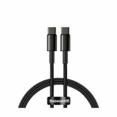 BASEUS USB C-C kabel 1m 100W 20V 5A crni volfram pleteni CATWJ-01