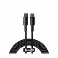 BASEUS USB C-C kabel 2m 100W 20V 5A crni volfram pleteni CATWJ-A01