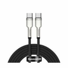 BASEUS USB C-C kabel 2m 100W 20V 5A Cafule metalno pleteni crni CATJK-D01