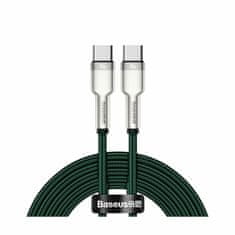 BASEUS USB kabel C-C 2m 100W 20V 5A Cafule metalni pleteni zeleni CATJK-D06