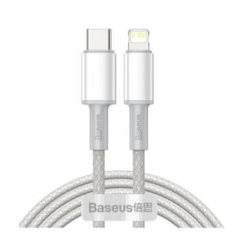 BASEUS Kabel TypeC/Lightning 2m 20W PD pleteni bijeli CATLGD-A02