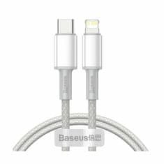 BASEUS TypeC/Lightning kabel 1m 20W PD pleteni bijeli CATLGD-02